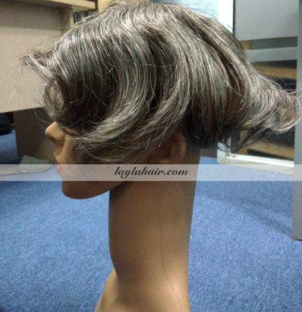 Titlea 100 Vietnamese Hair 8 Inch Mens Gray Hair Toupee Laylahair