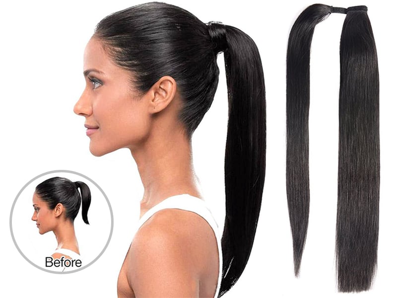 Ponytail Hair Pieces That Clip In Short Hair Clearance Shop