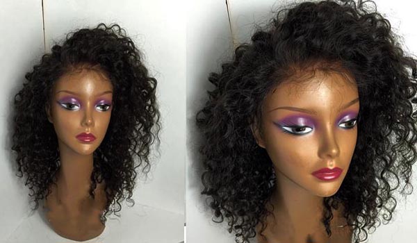 black curly lace front wig - layla hair