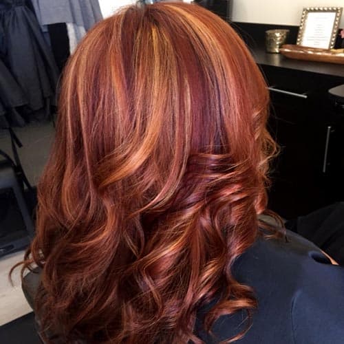 Red Highlights in Brown Hair - Love this Colors | Layla Hair