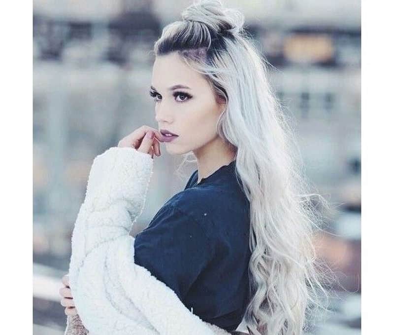 white hair extensions