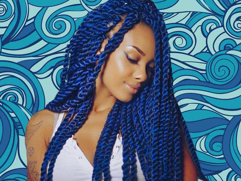 best midnight blue hair braids