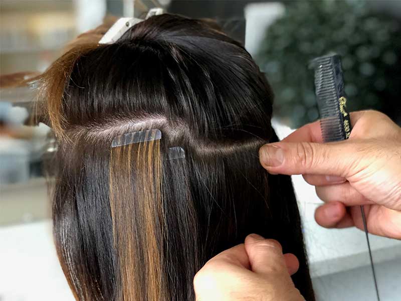 How To Apply Tape In Hair Extensions The Conspiracy Layla Hair 