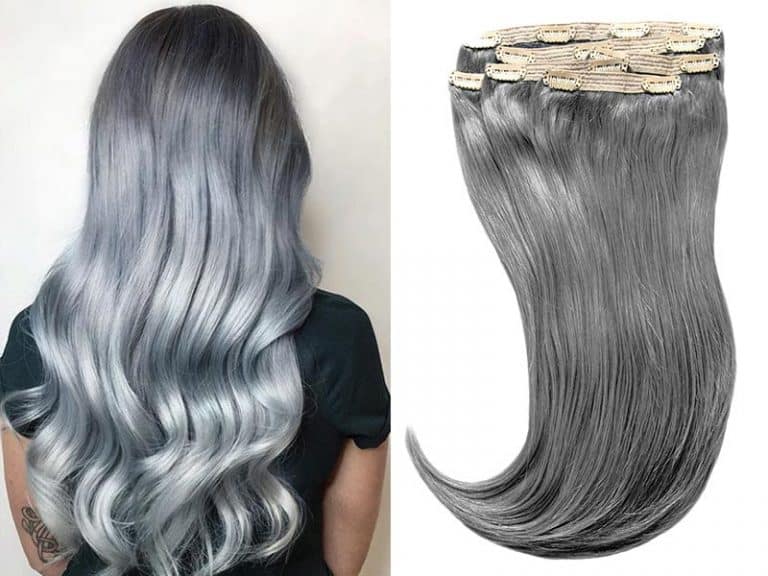 Why Grey Hair Extensions Clip In Are Burning Hot Right Now? Layla