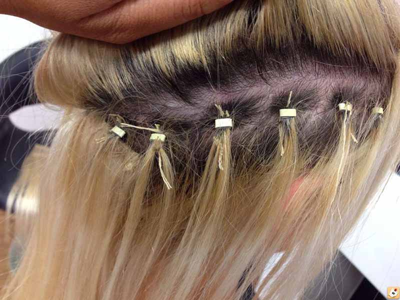 Наращивание волос на силиконовых резинках