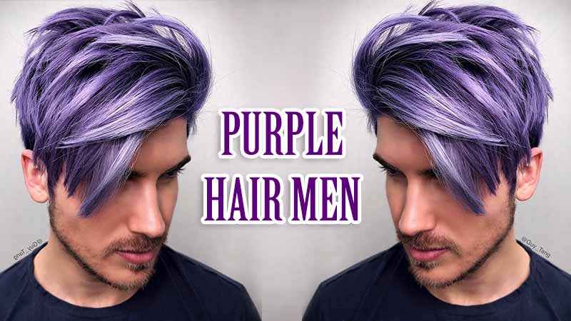 purple and blue hair men