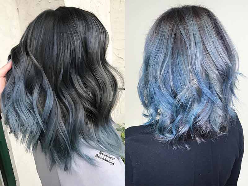 dark smokey blue hair dye
