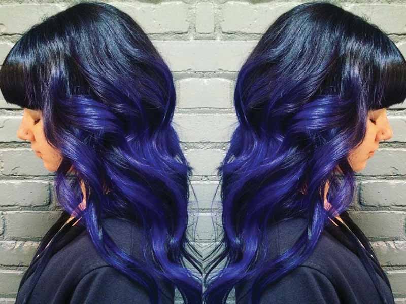 1. "Navy Blue Ombre Hair Tips" - wide 7