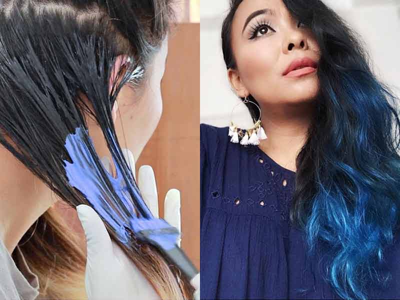 blue kool aid hair tips